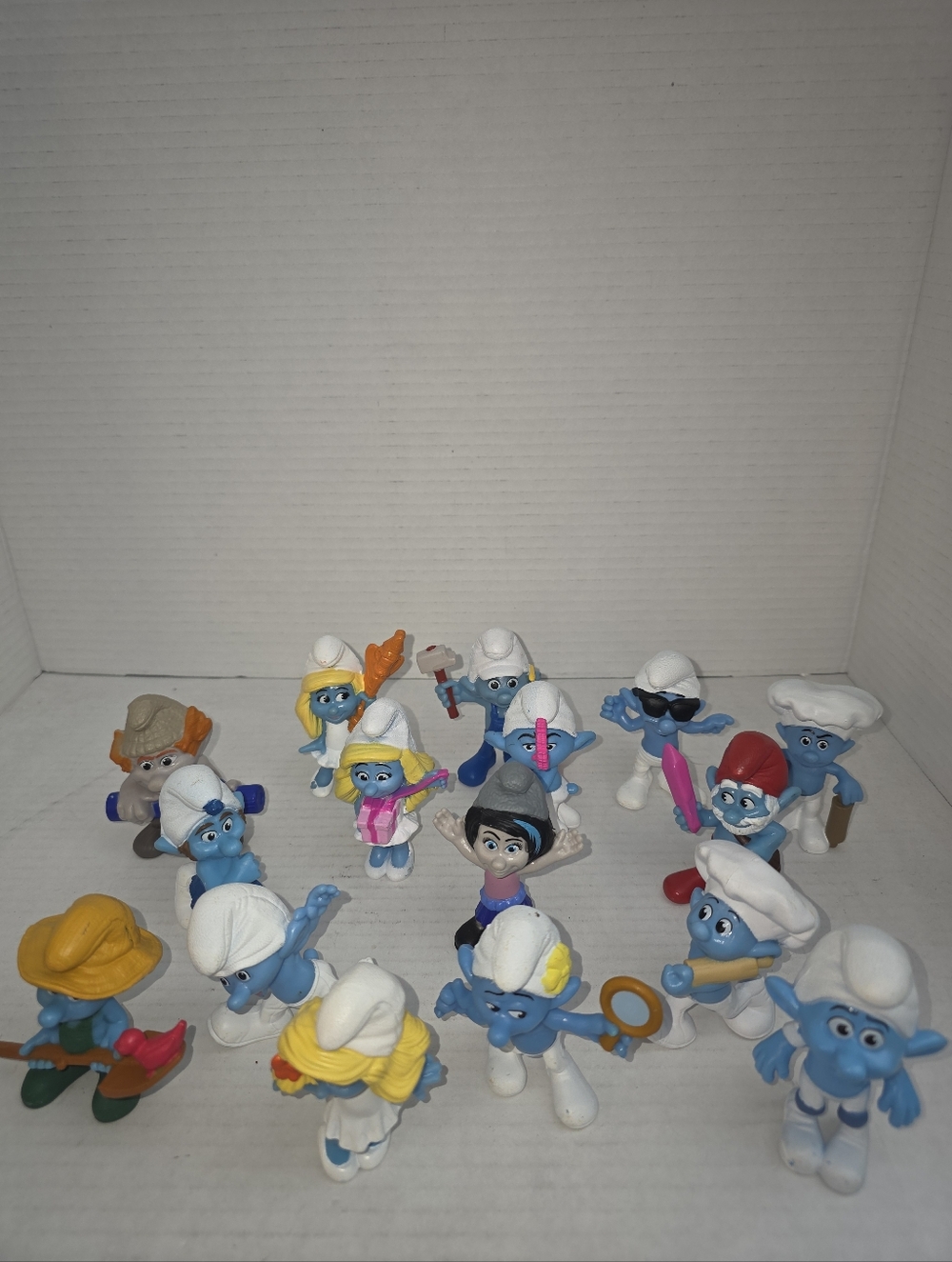 2011 McDonald’s Smurfs Complete Set of 16 Figures – Peyo, Movie Promo Toys,b8